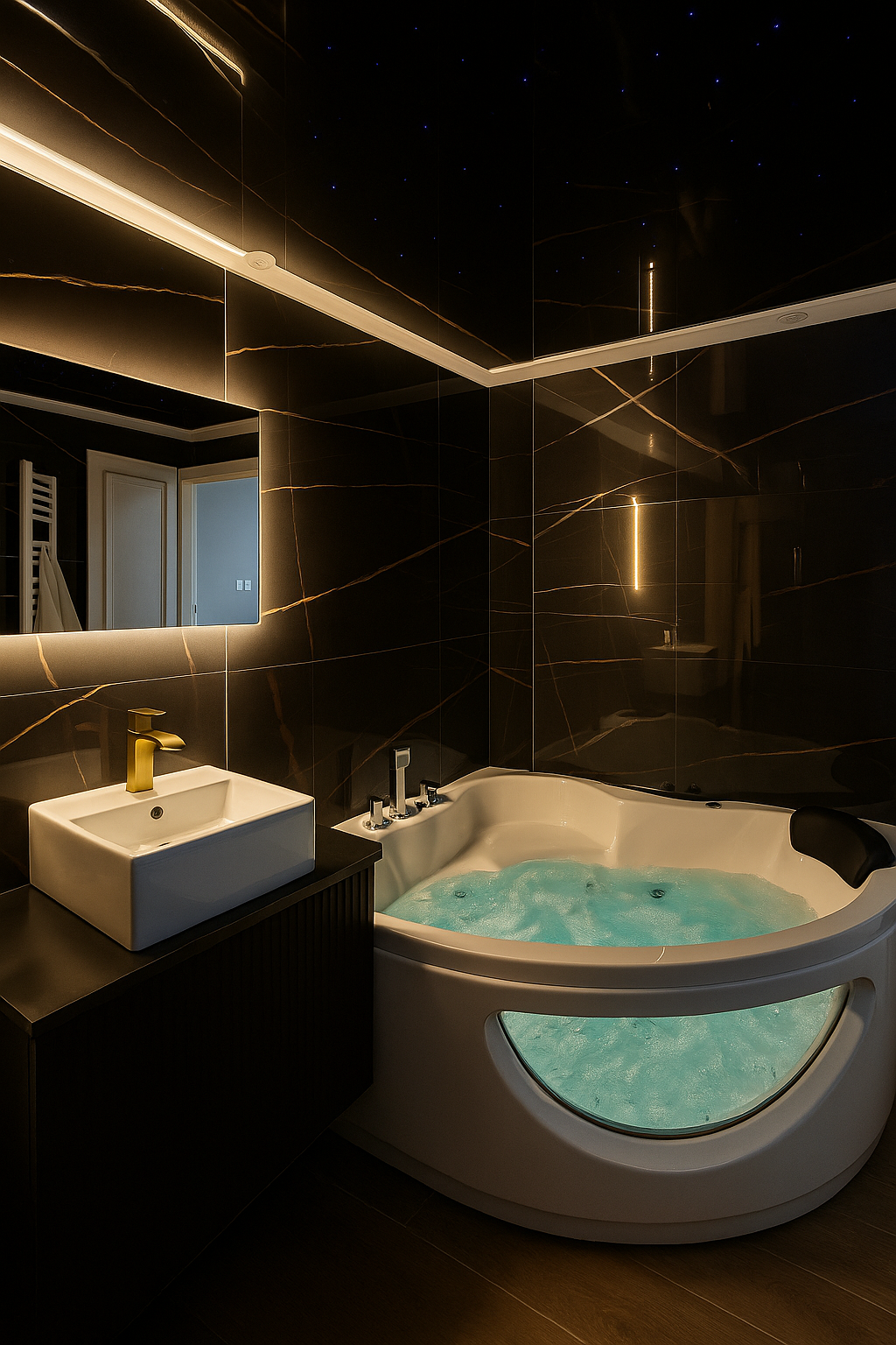 Galaxy Room Troyes - Salle de bain jacuzzi